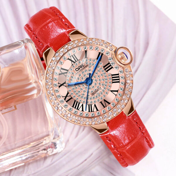 Waterproof luminous women's quartz watch W06OPK88615-RED - 图片 4