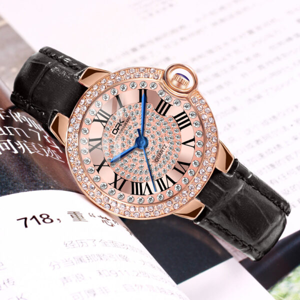 Waterproof luminous women's quartz watch W06OPK88615-BK - 图片 4