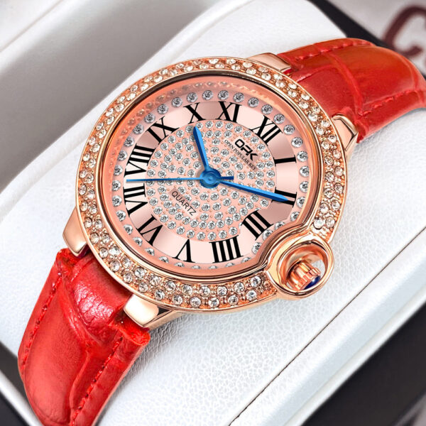Waterproof luminous women's quartz watch W06OPK88615-RED - 图片 6
