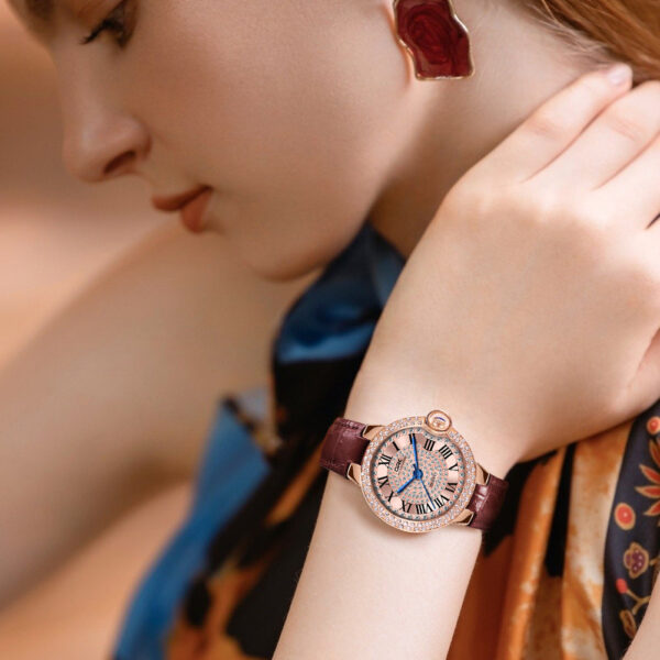 seksy ladies rose gold watch