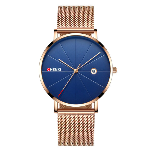 Three-eye six-pin moon phase quartz watch W28CX8921 - 图片 4