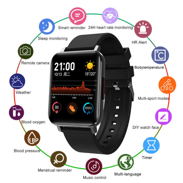T8 Heart Rate Alert Smart Sport Watch - 图片 9
