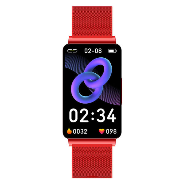 red smart watch